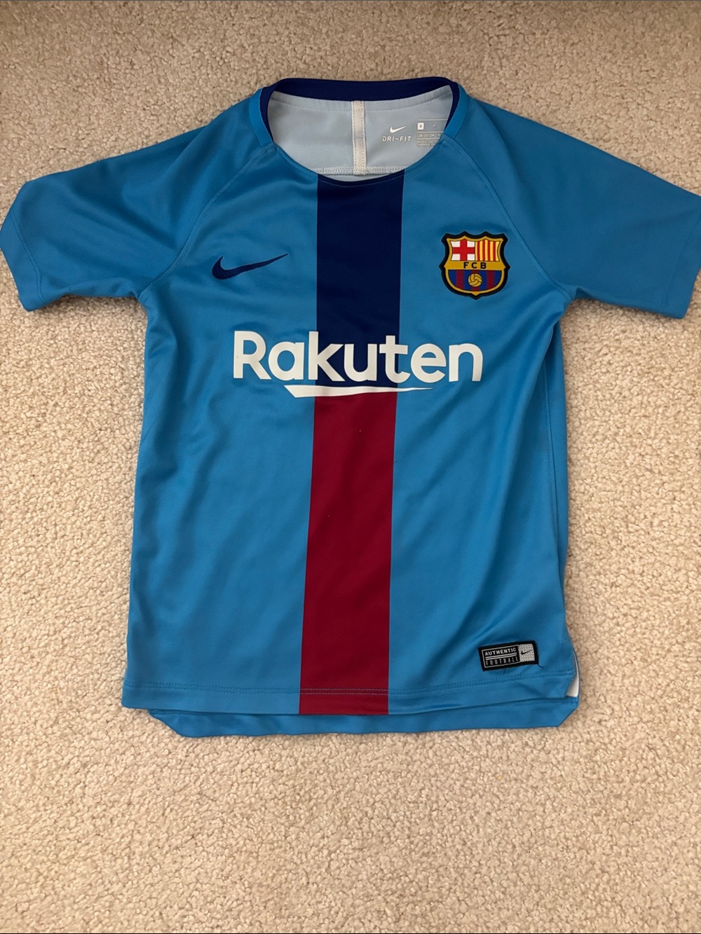 Fc Barcelona light Blue and Red soccer training Jersey